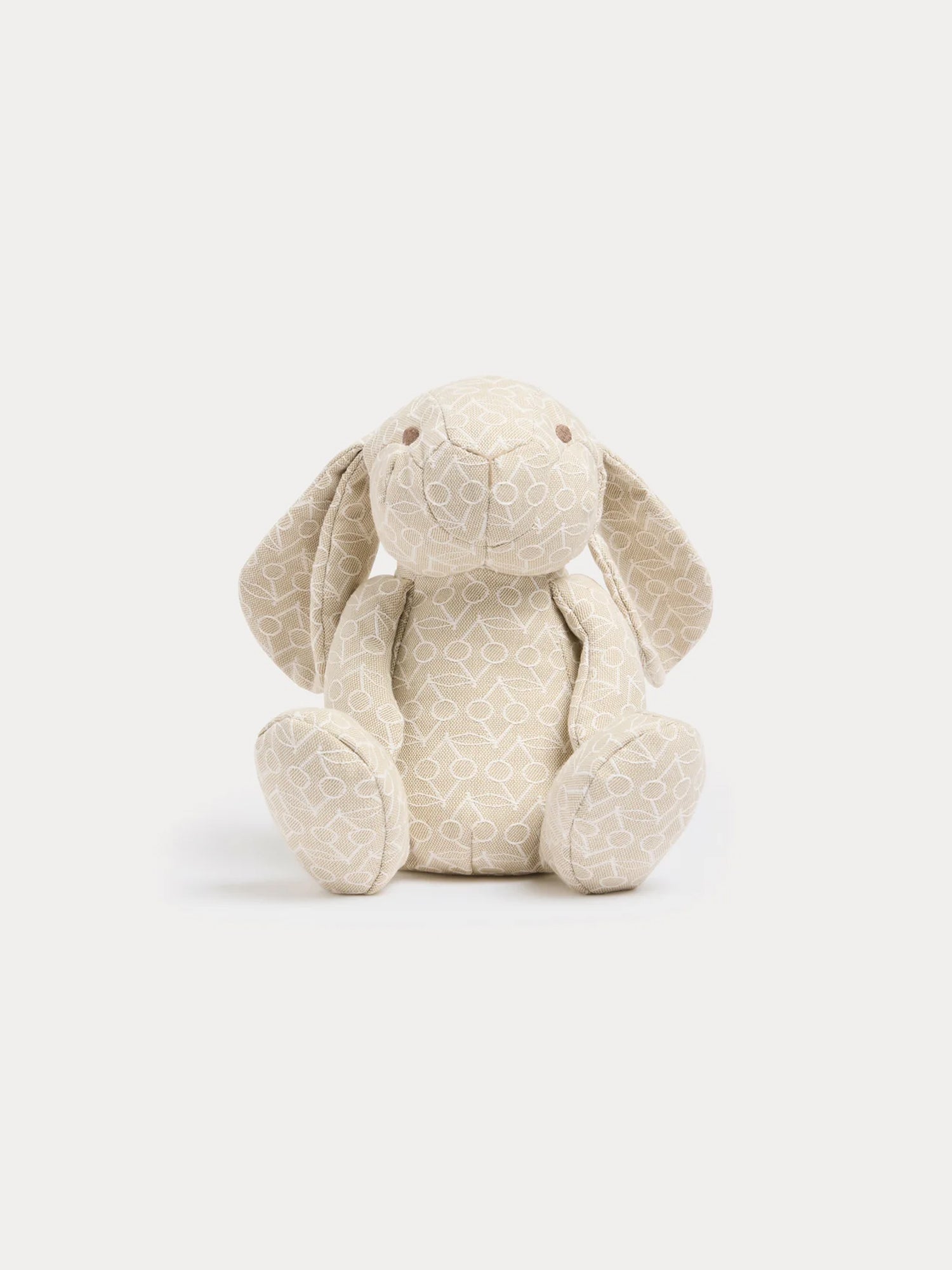 Unisex | Medium Signature Rabbit With Woven Cherry Motif 20 Cm In Cotton | Natural