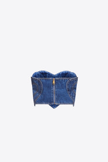 Patchwork Heart Bandeau | Multi Denim Wash