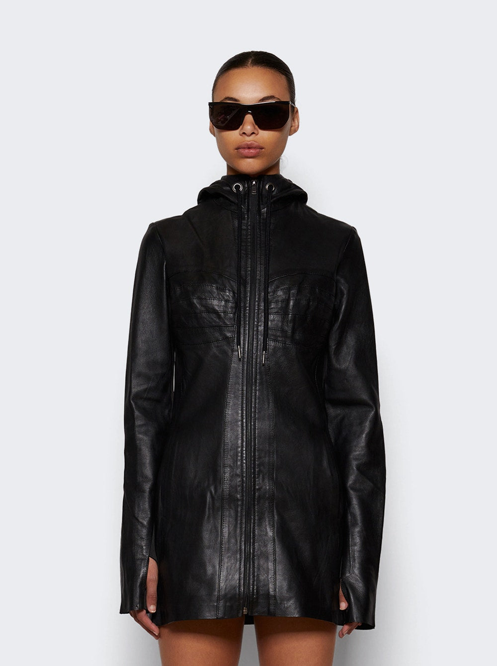 Women | Natasha Zinko | Washed Leather Dress | Black