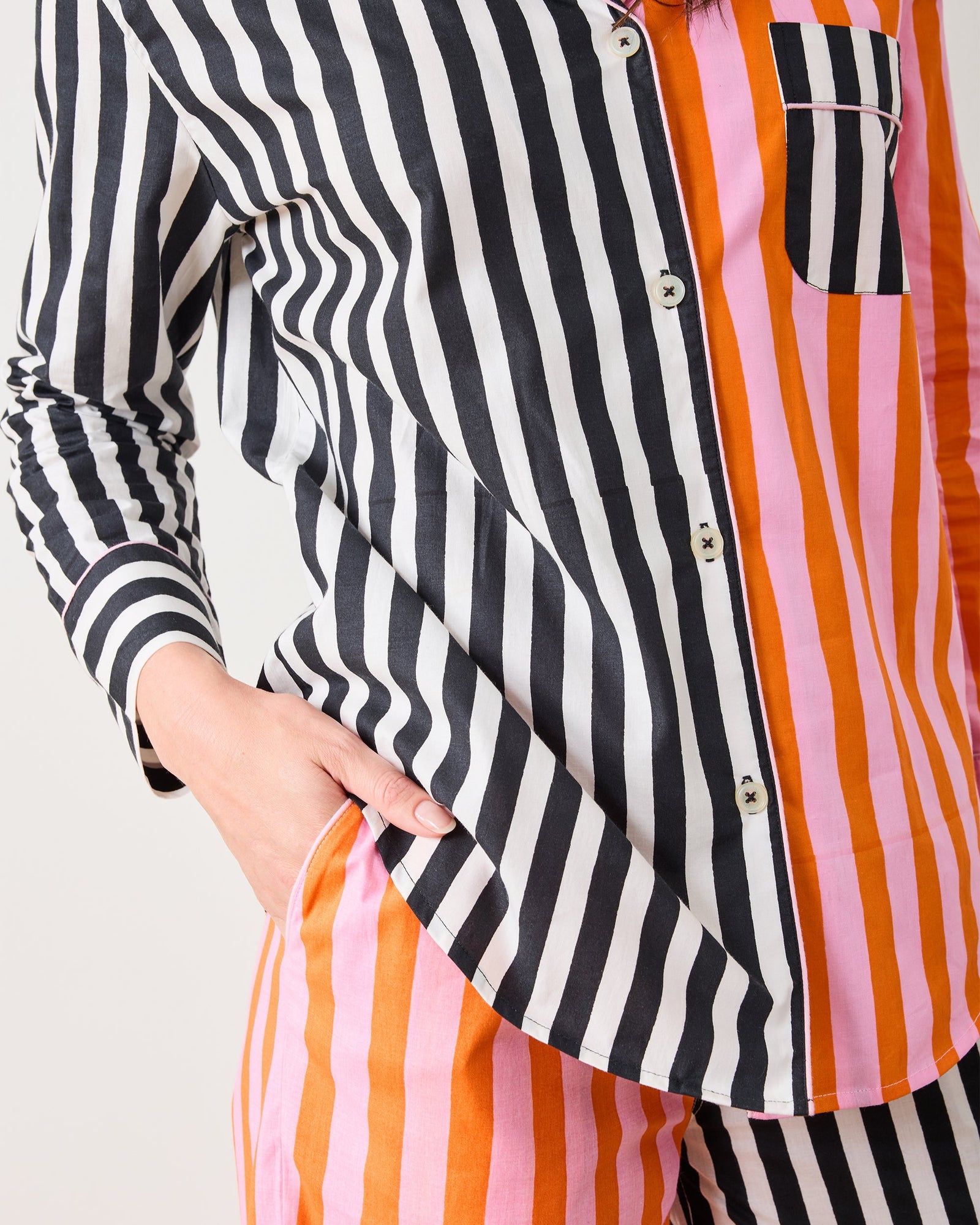 Showtime Stripes - Long PJ Set - Skeleton Candy - Printfresh