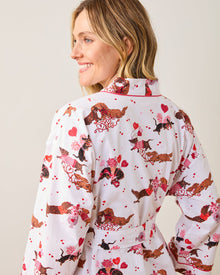 Dachshund Date - Getting Ready Robe - Cloud - Printfresh