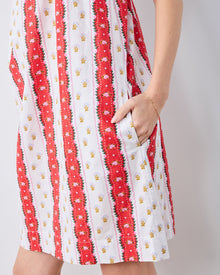 Sweetheart Stripes - Cami Nightgown - Cherry Cola - Printfresh