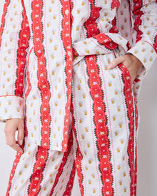 Sweetheart Stripes - Long PJ Set - Cherry Cola - Printfresh