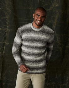 Men | Ombre Crewneck Sweater | Ash
