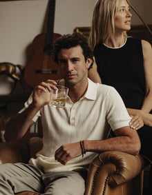 Men | Robles Textured Knit Polo | Ivory