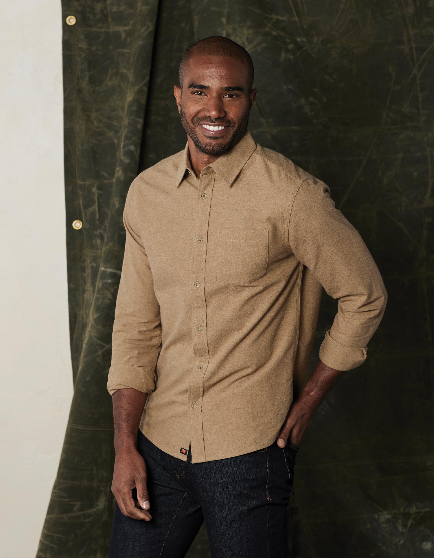 Men | Fairbanks Chamois Button Up | Toasted Chestnut