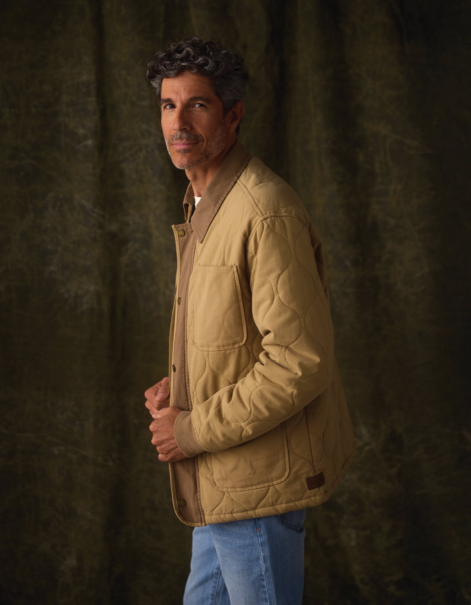 Men | James Canvas Liner Jacket | Tan/Cedar
