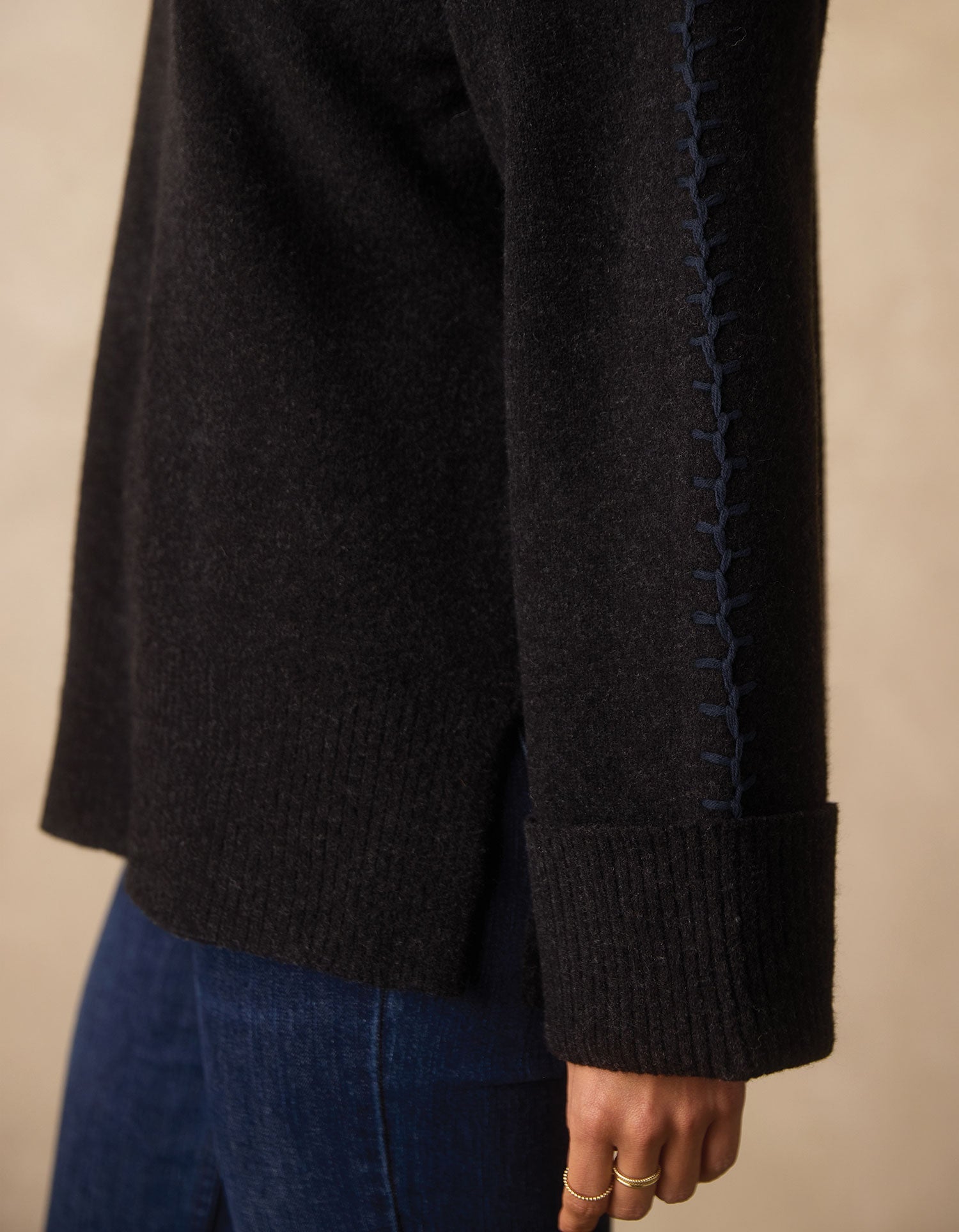 Women | Craft Stitch Sweater | Black