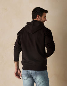 Men | Jackie Premium Fleece Quarter Zip Hoodie | Chestnut