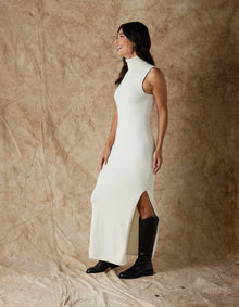 Women | Athena Column Dress | Winter White