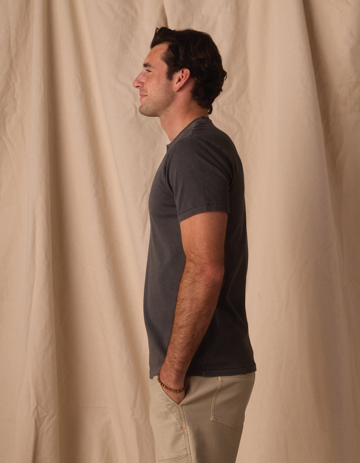 Men | Normal Jersey Henley | Shadow