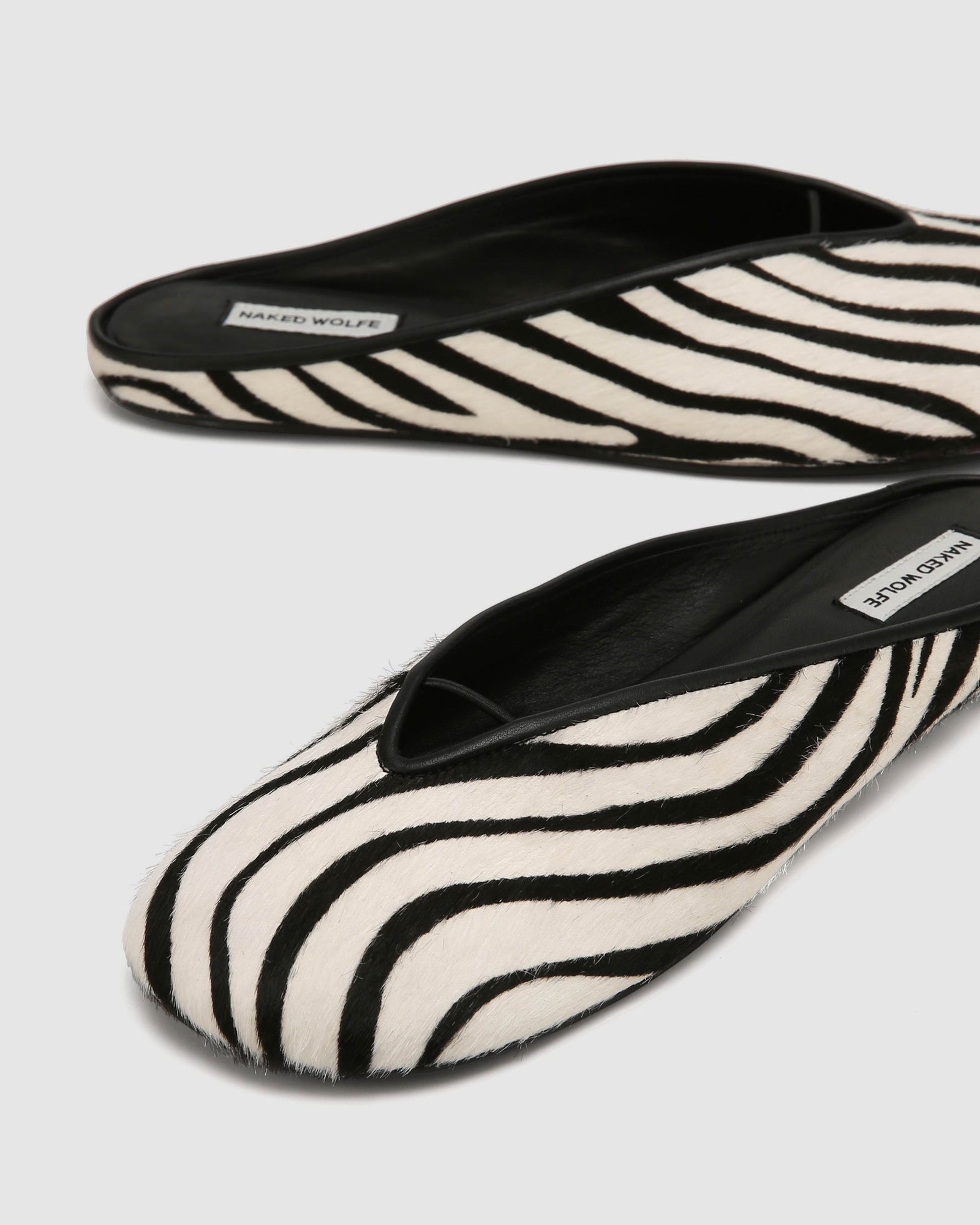 Womens | Pippa Pony Flat | Zebra
