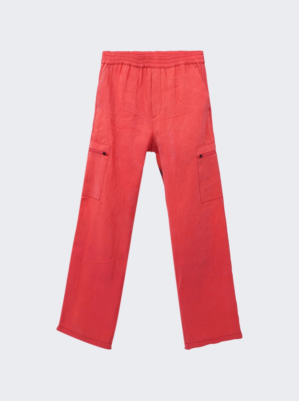 Men | Casella Meyer | Silk Typography Cargo Pants | Orange