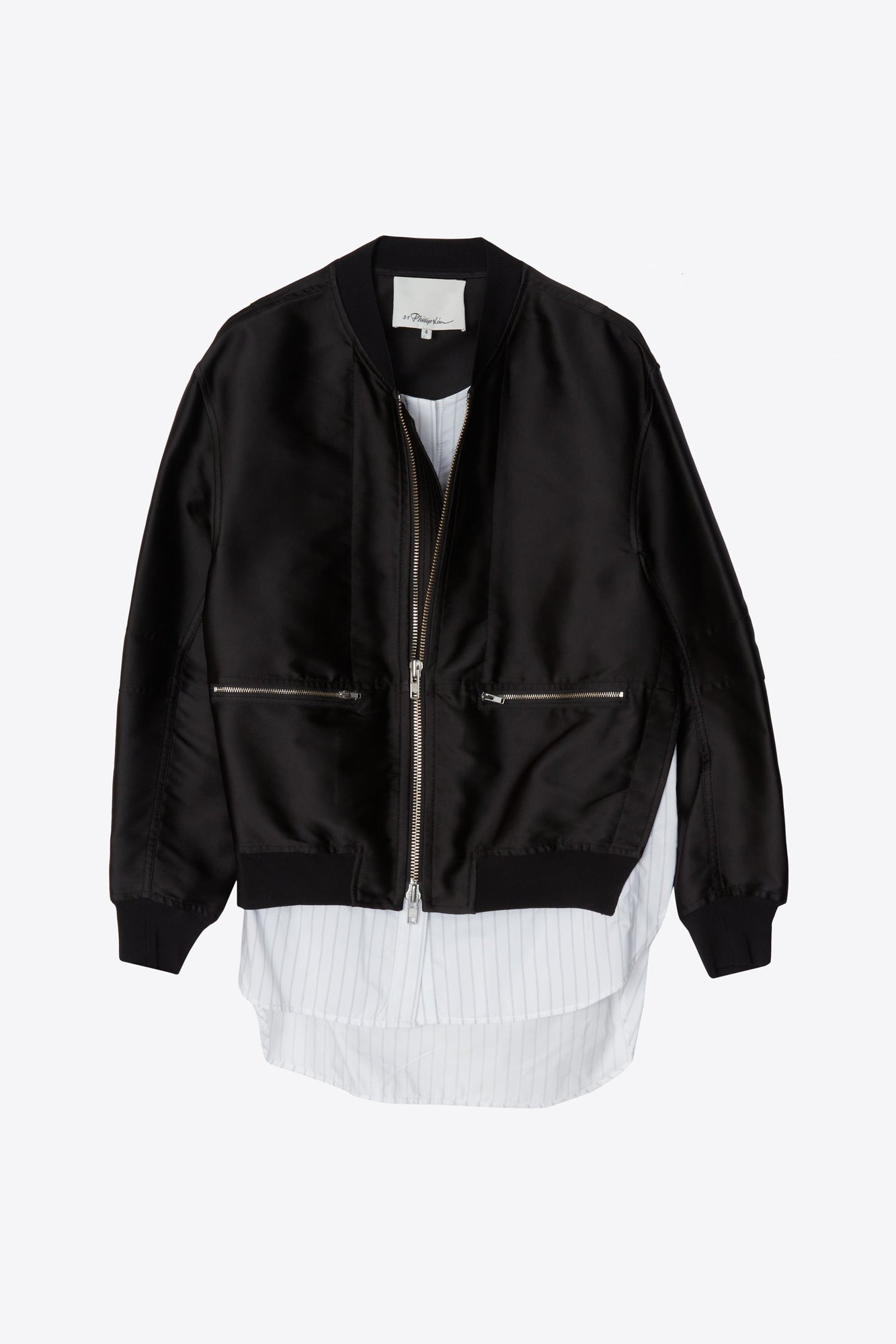 Layered Bomber Jacket | Black