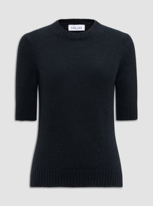 Portia Crewneck Cashmere Sweater | Black