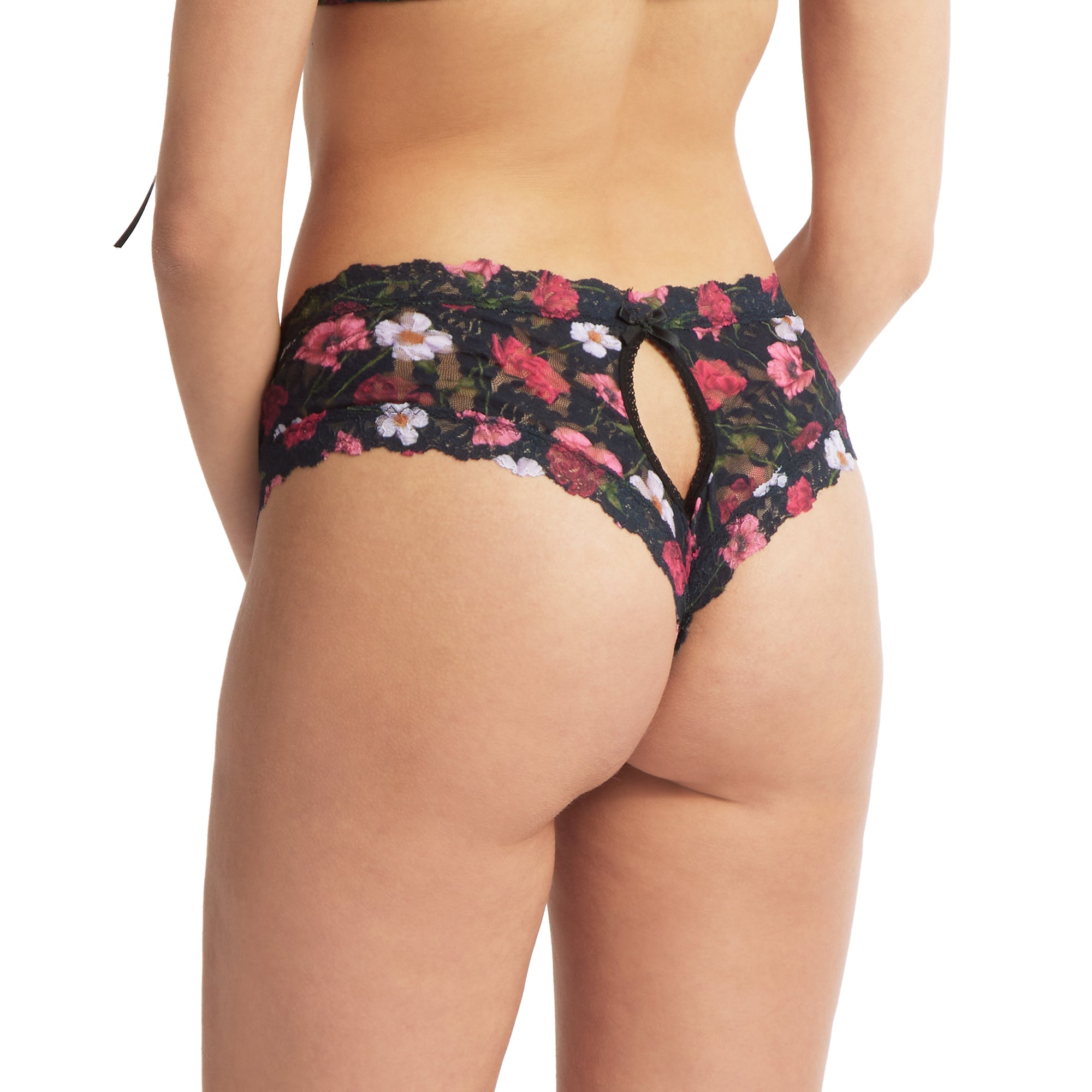 Signature Lace Open Gussett Brief | Am I Dreaming (Floral Print)