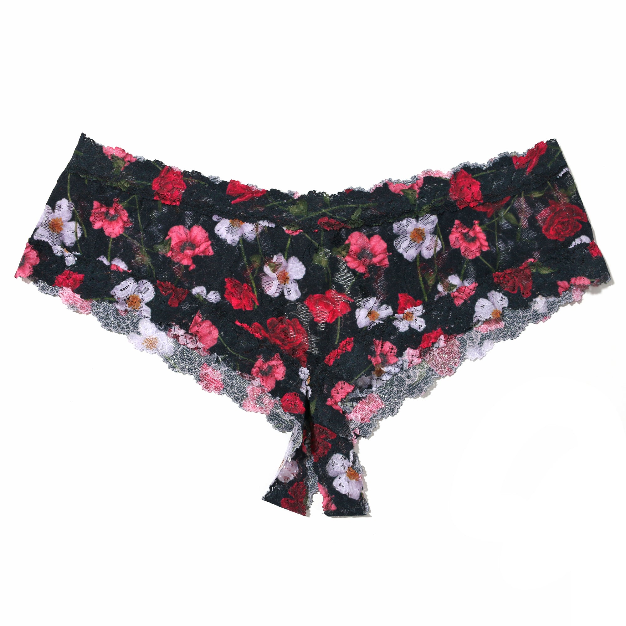 Signature Lace Open Gussett Brief | Am I Dreaming (Floral Print)