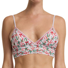 Signature Lace Padded Bralette | Candy Cane Delight (White)