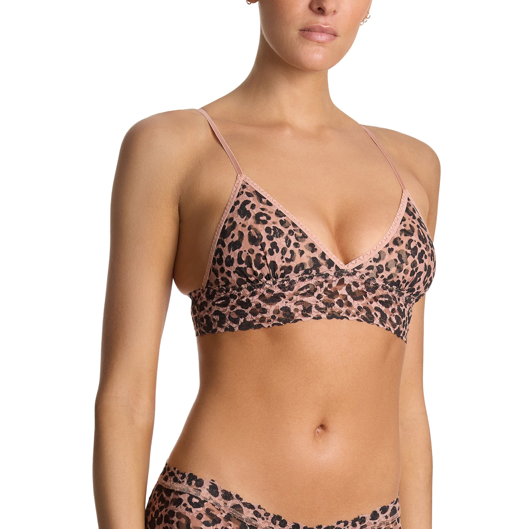 Signature Lace Padded Bralette | Walk On The Wild Side (Beige)