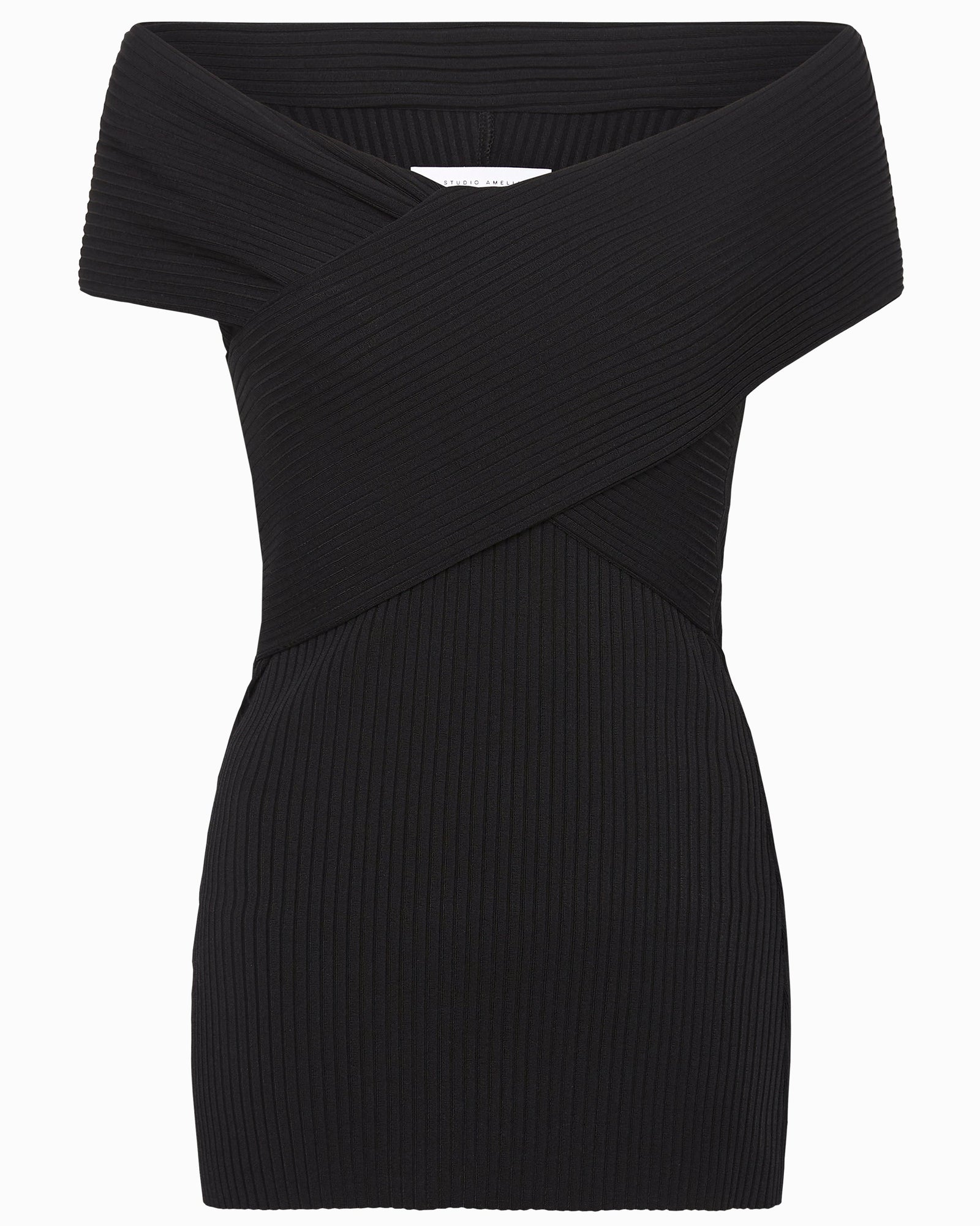 Python Sleeveless Wrapped Top | Black