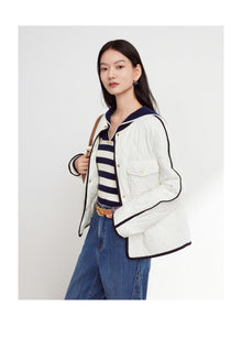 Parisian-Style Cotton Jacket | White