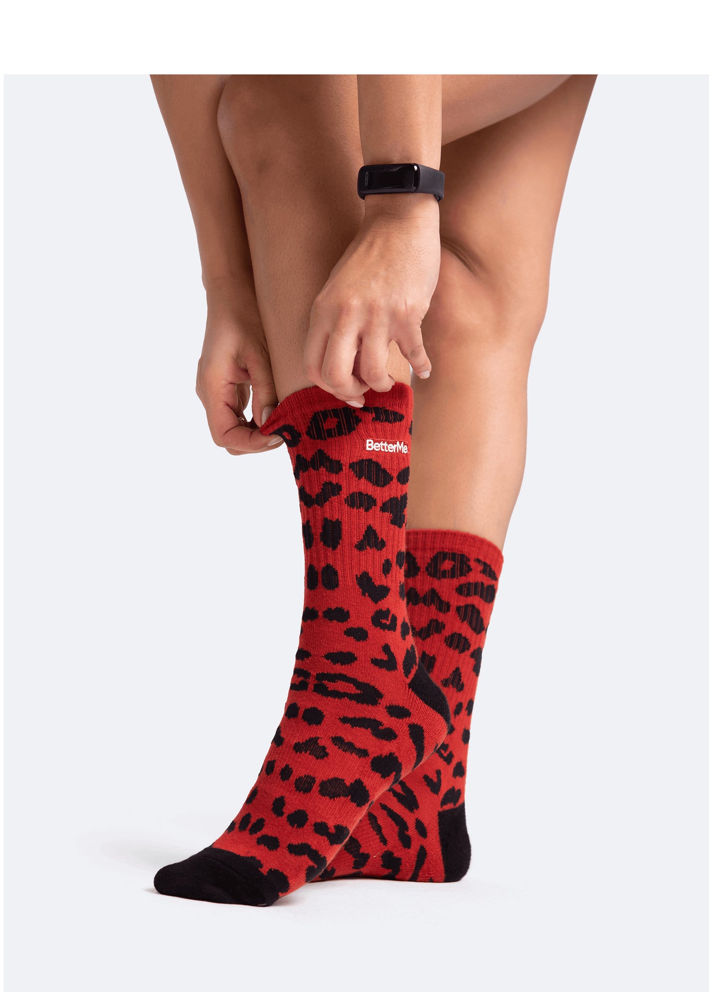 Pattern Cotton Socks | Brown Leo
