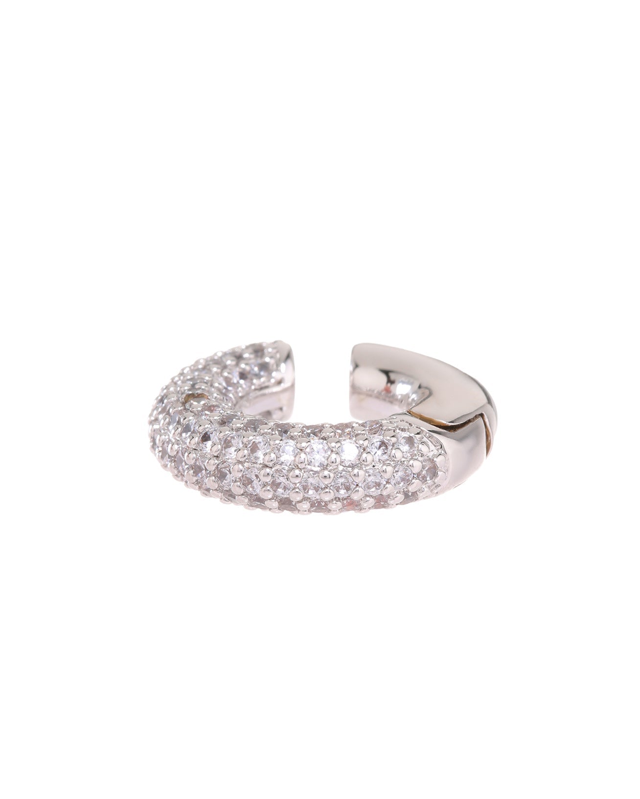 Pave Amalfi Ear Cuff | Silver