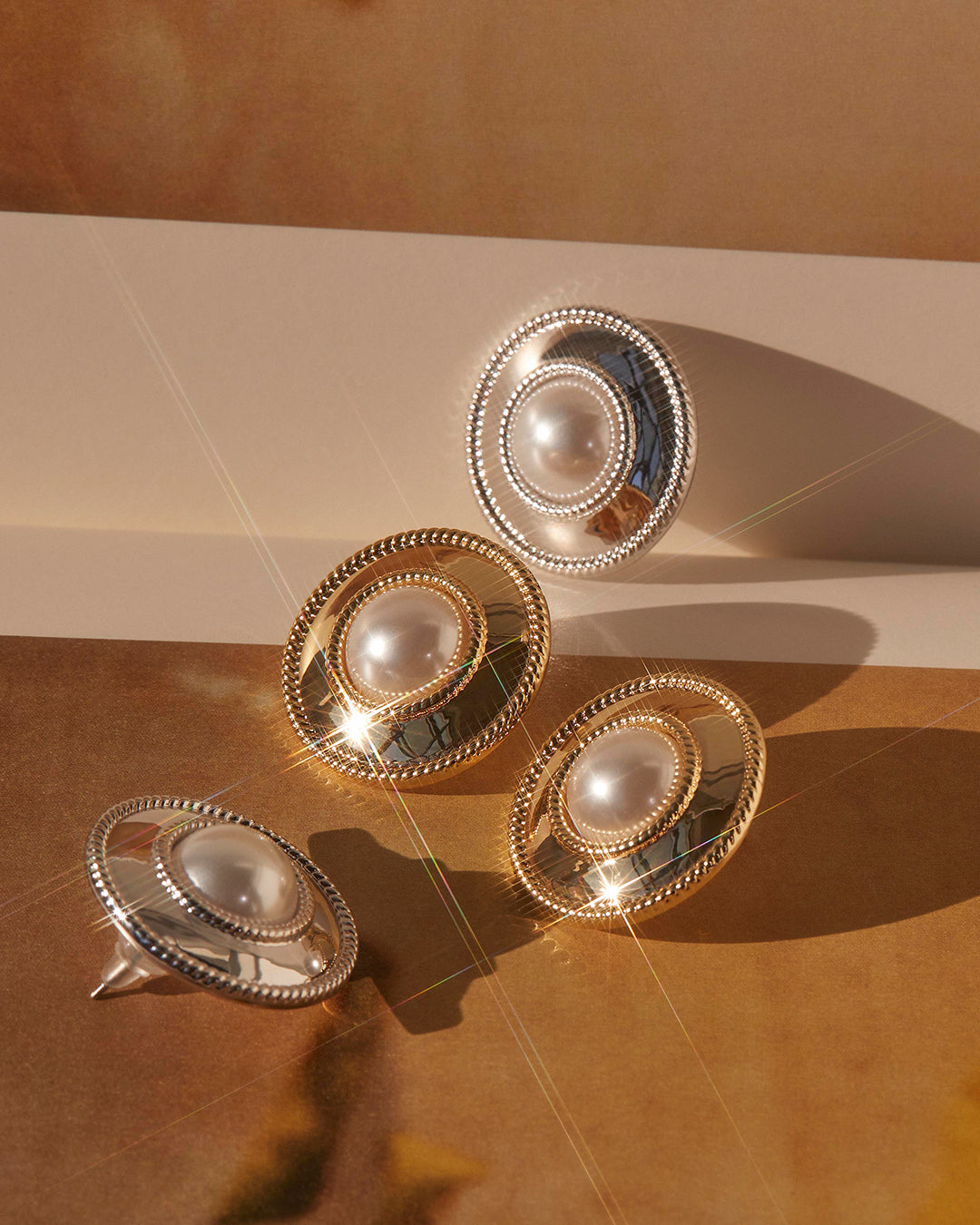 The Pearl Statement Studs | Silver