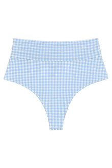Full Coverage High Rise Bikini Bottom | Peri Micro Gingham