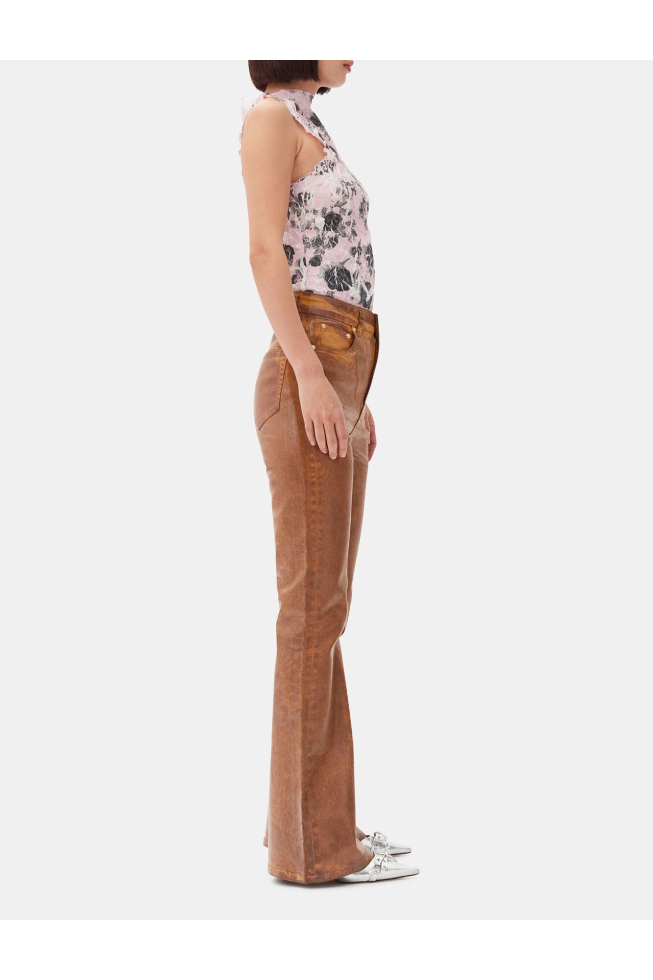 Pink Floral Printed Top | Corsage
