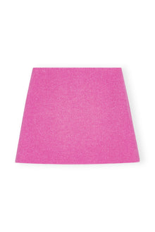 Pink Twill Wool Suiting Mini Skirt | Fiji Flower