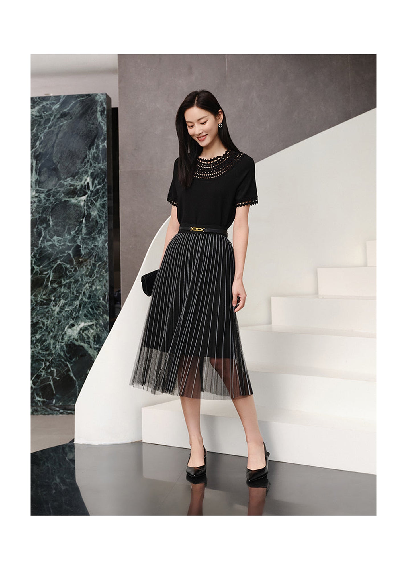 Pleated Skirt | Black