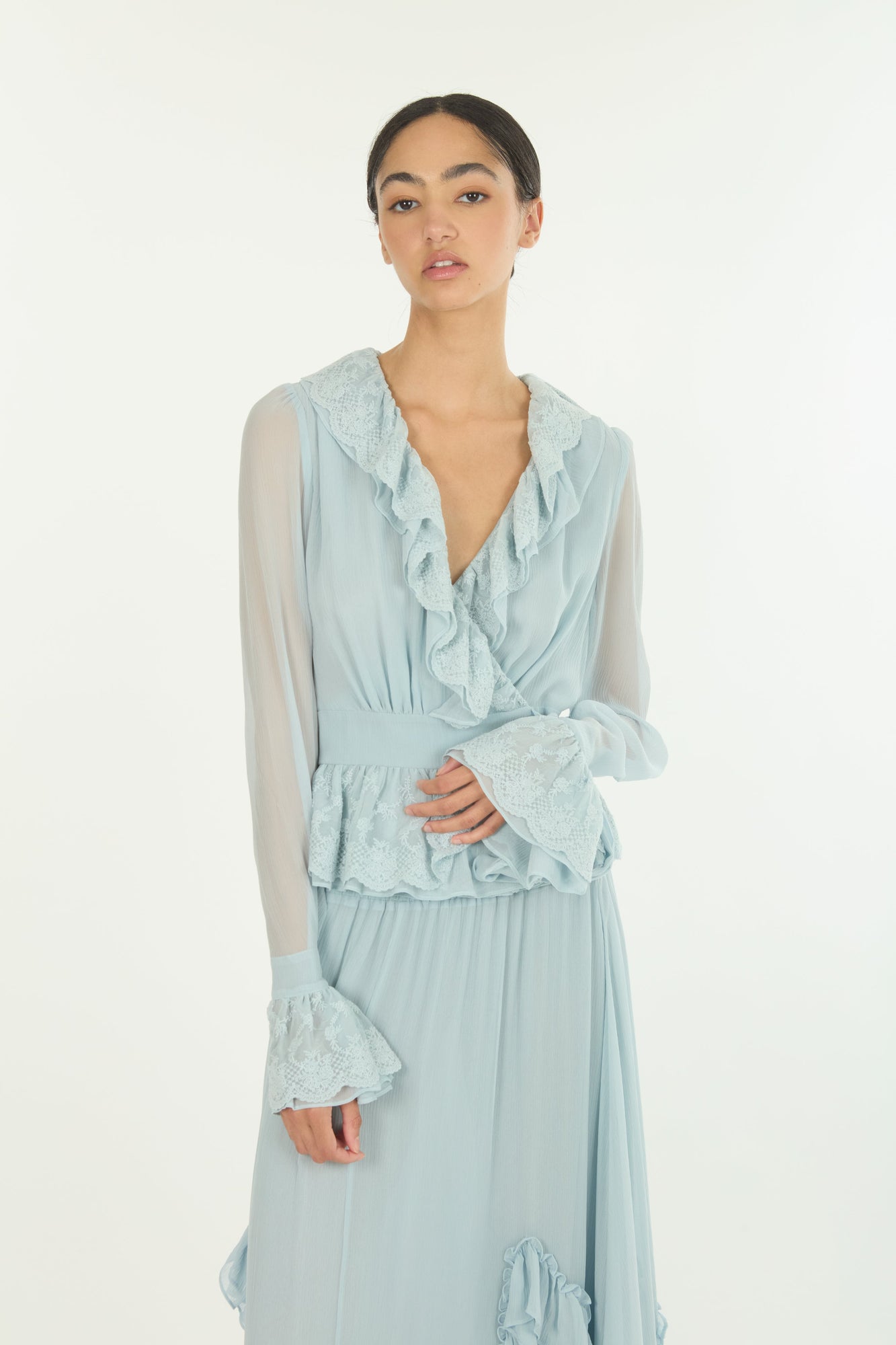 Poet Blouse | Powder Blue