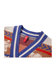 Printed Knit Sweater | Orange
