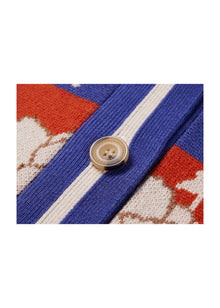 Printed Knit Sweater | Orange