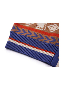 Printed Knit Sweater | Orange