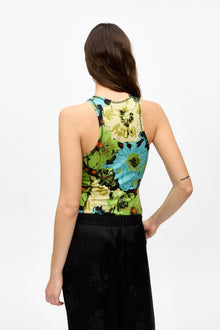 Printed Lycra Jersey Bodystocking | Multicolour