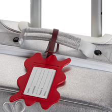 STATE Bags Squiggly Luggage Tag Red on Silver Suitcase Click to Zoom