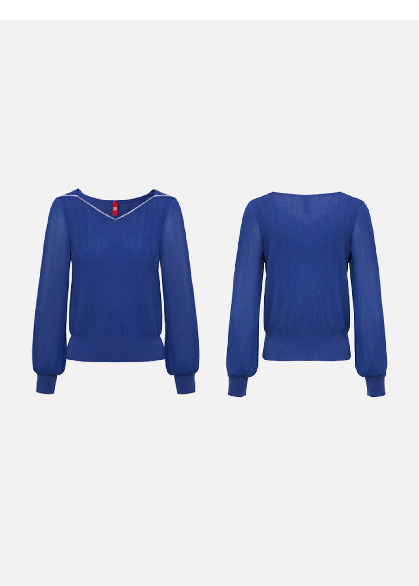 Puff Sleeves Knitted Shirt | Purple