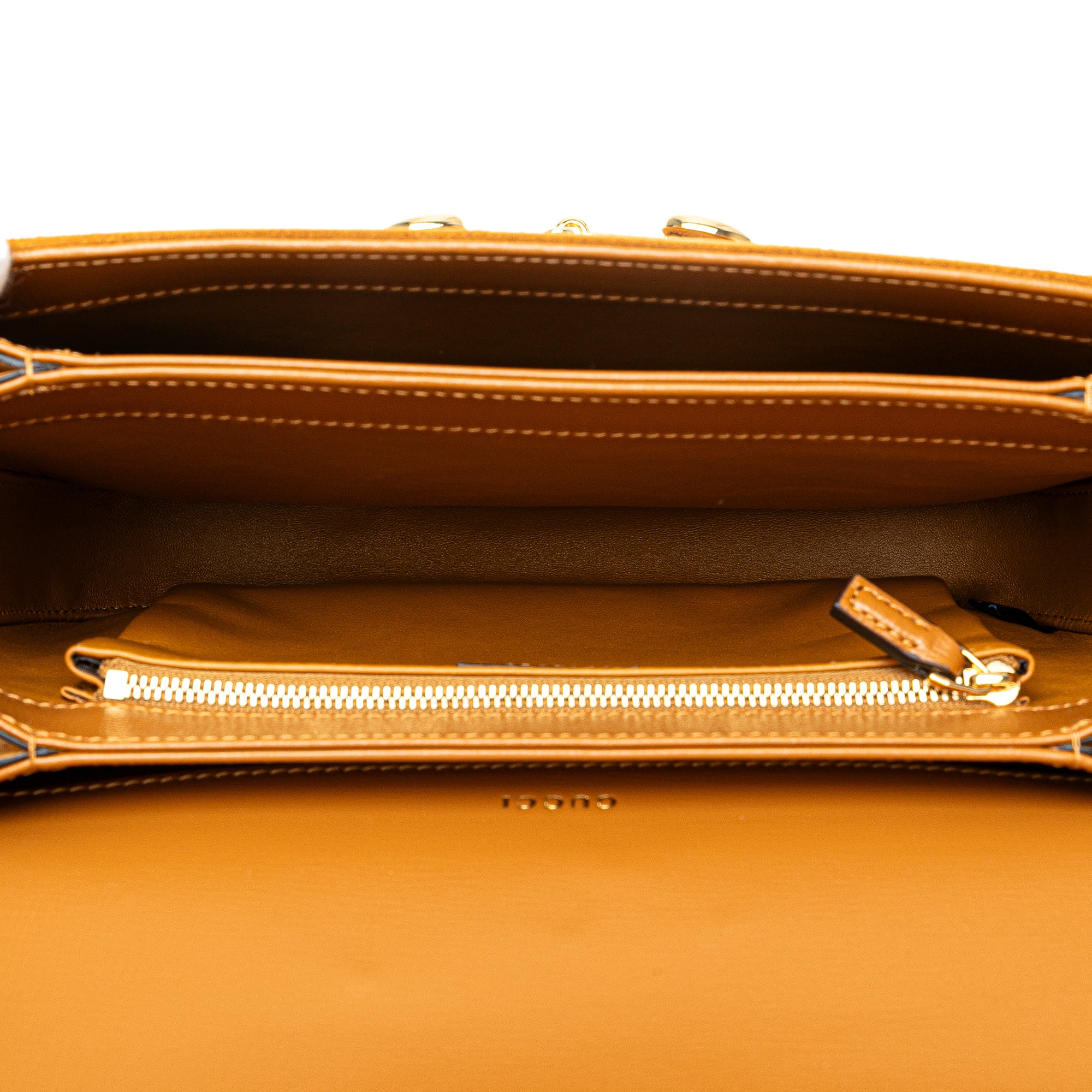 Gucci | Pre-Owned Small Shearling Trimmed Suede Horsebit 1955 Crossbody | Brown