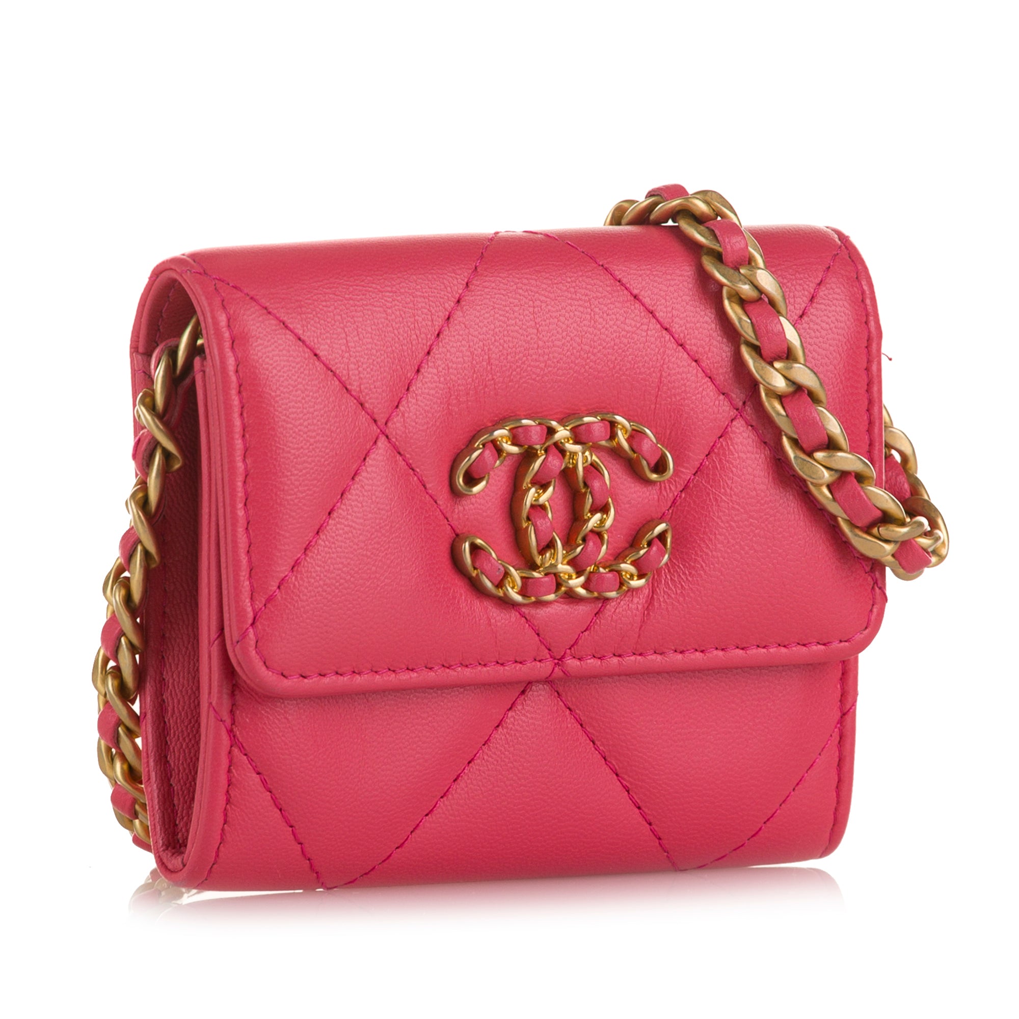 Chanel | Pre-Owned 19 Flap Wallet on Chain | Pink