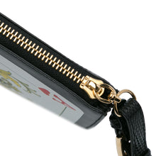 Dolce & Gabbana | Pre-Owned Printed Calfskin Playing Card Wristlet Clutch | Black