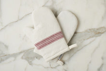 Oven Mitt | Vintage Merlot Red Stripe | Set of 2
