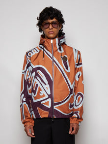 Men | Berluti | Tall Neckline Sweatshirt | Clay Orange & Purple