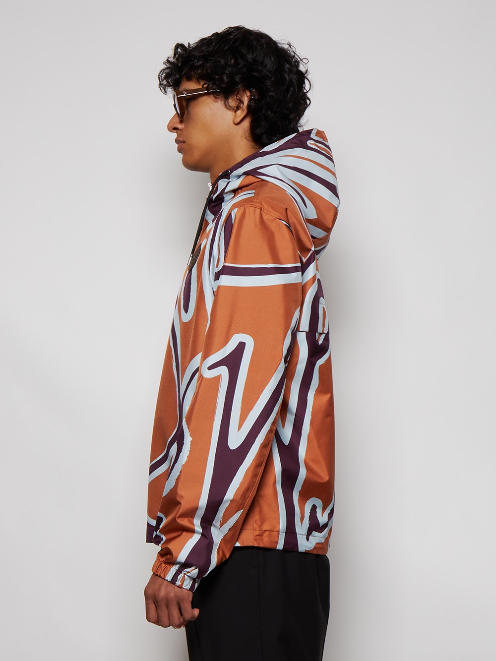 Men | Berluti | Tall Neckline Sweatshirt | Clay Orange & Purple