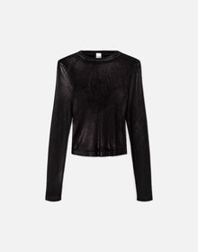 Womens | 90s Foil Baby Long Sleeve | Black Foil
