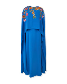Embroidered Cape Caftan | Bluebell Multi