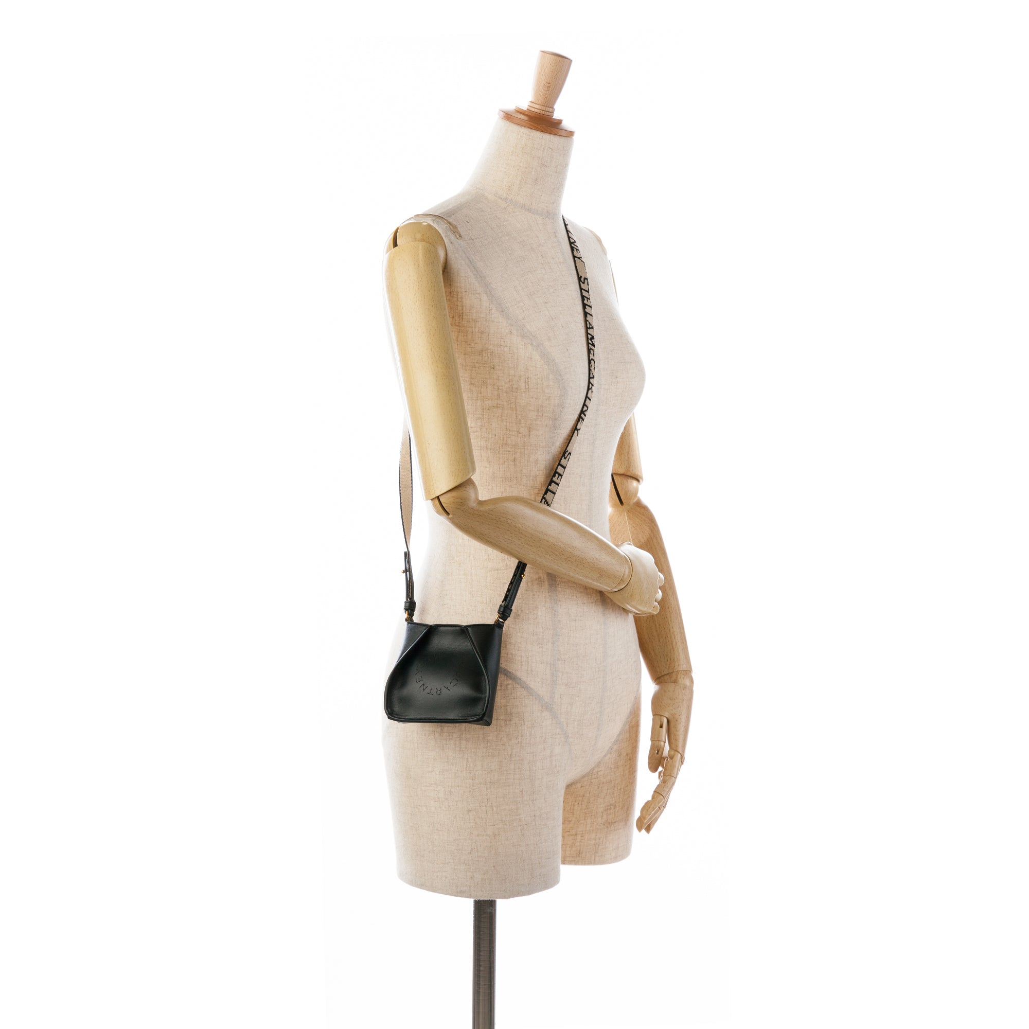 Stella McCartney | Pre-Owned Micro Perforated Stella Logo Crossbody | Black