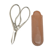 Hermès | Pre-Owned Stainless Steel Scissors with Leather Case | SilverBrownBrownBrown