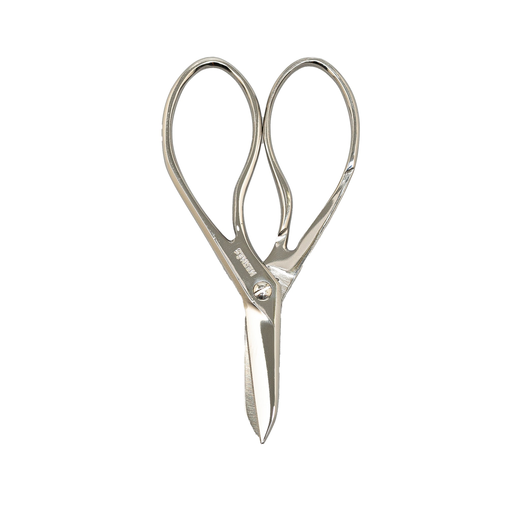 Hermès | Pre-Owned Stainless Steel Scissors with Leather Case | SilverBrownBrownBrown